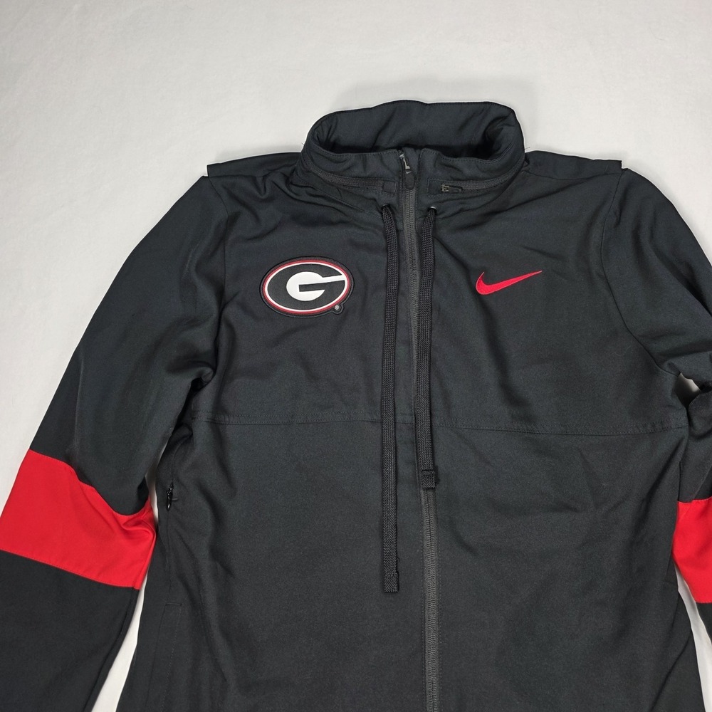 Nike NCAA x Georgia Bulldogs On Field Sideline Full Zip Jacket Black‎ Red Mens M